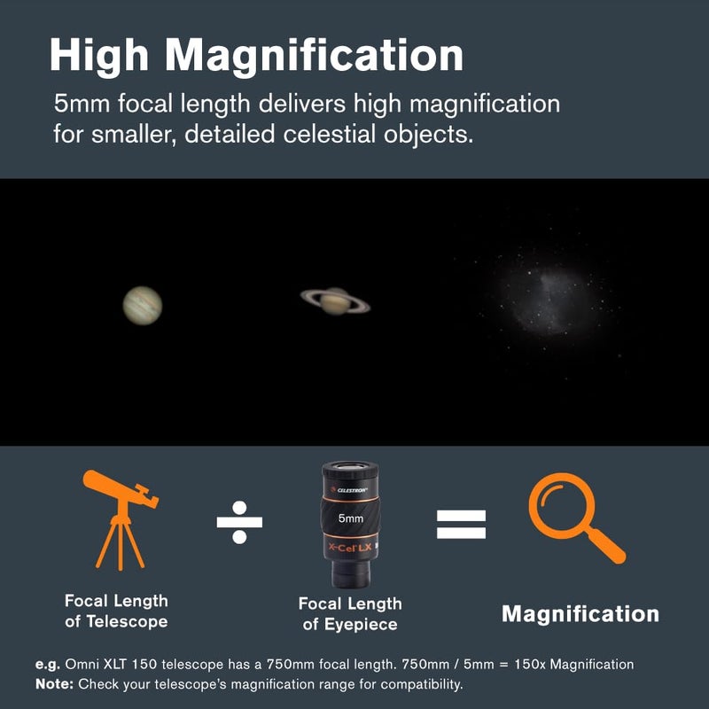 Celestron 93421 X-Cel LX Series - 1.25'' Eyepiece, 5 mm - Image 4